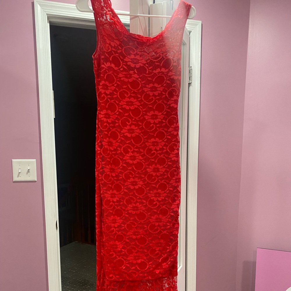 Red mermaid dress for special occasions